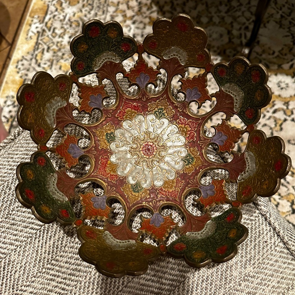 Intricate Multicolor Decorative Bowl